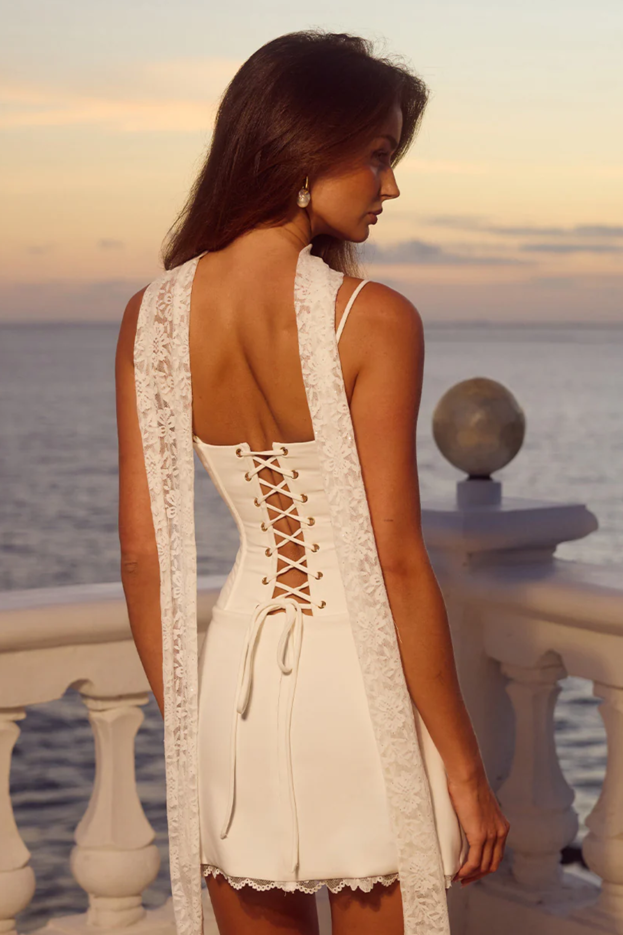 STARLA BUSTIER SCARF MINI DRESS