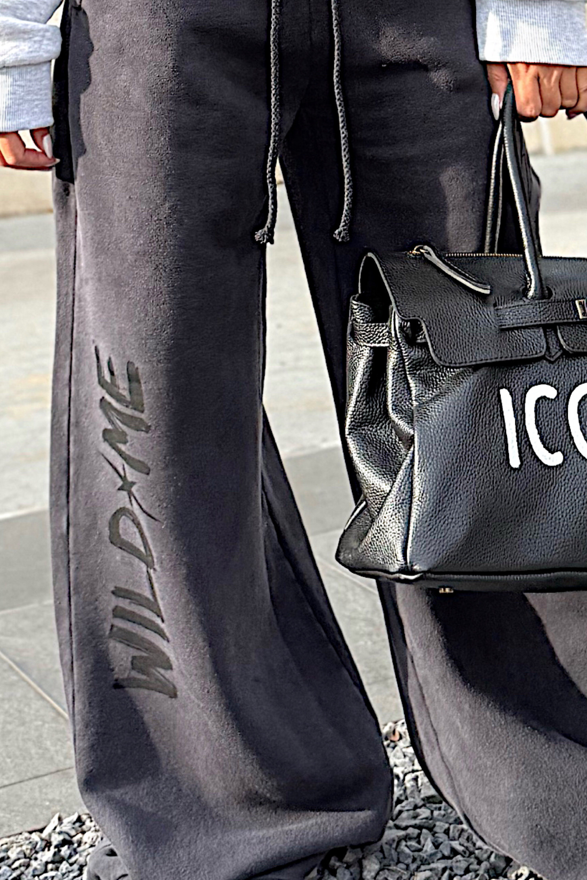 MARBLED PALAZZO PANTS