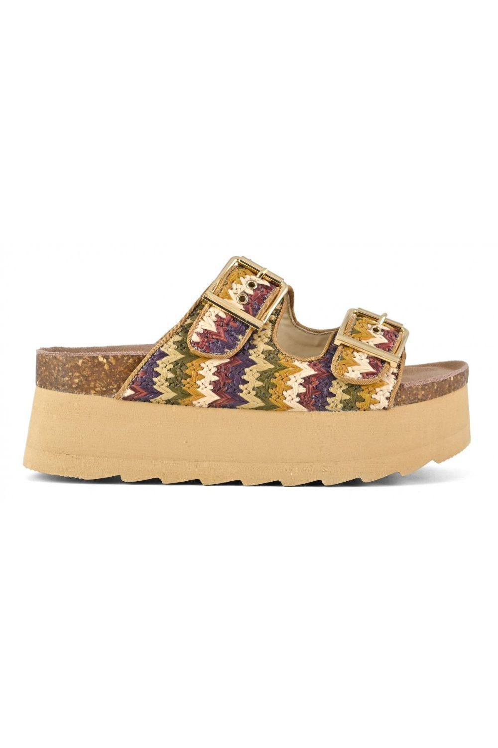 PLATFORM SANDAL IN RAFFIA 1