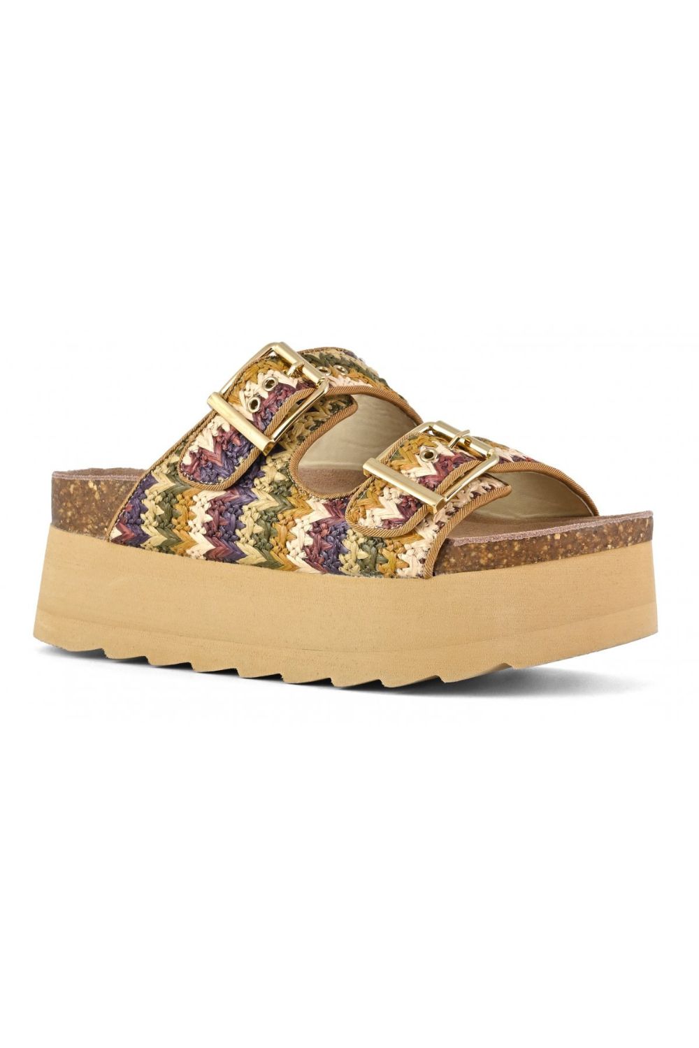 PLATFORM SANDAL IN RAFFIA 2