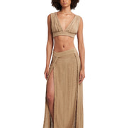 GAUZE CROP BRAIDED TOP 1
