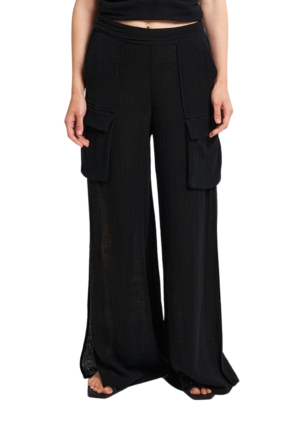 GAUZE CARGO TROUSERS 2