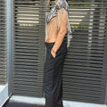 PANTALONE GESSATO CON STRASS 3