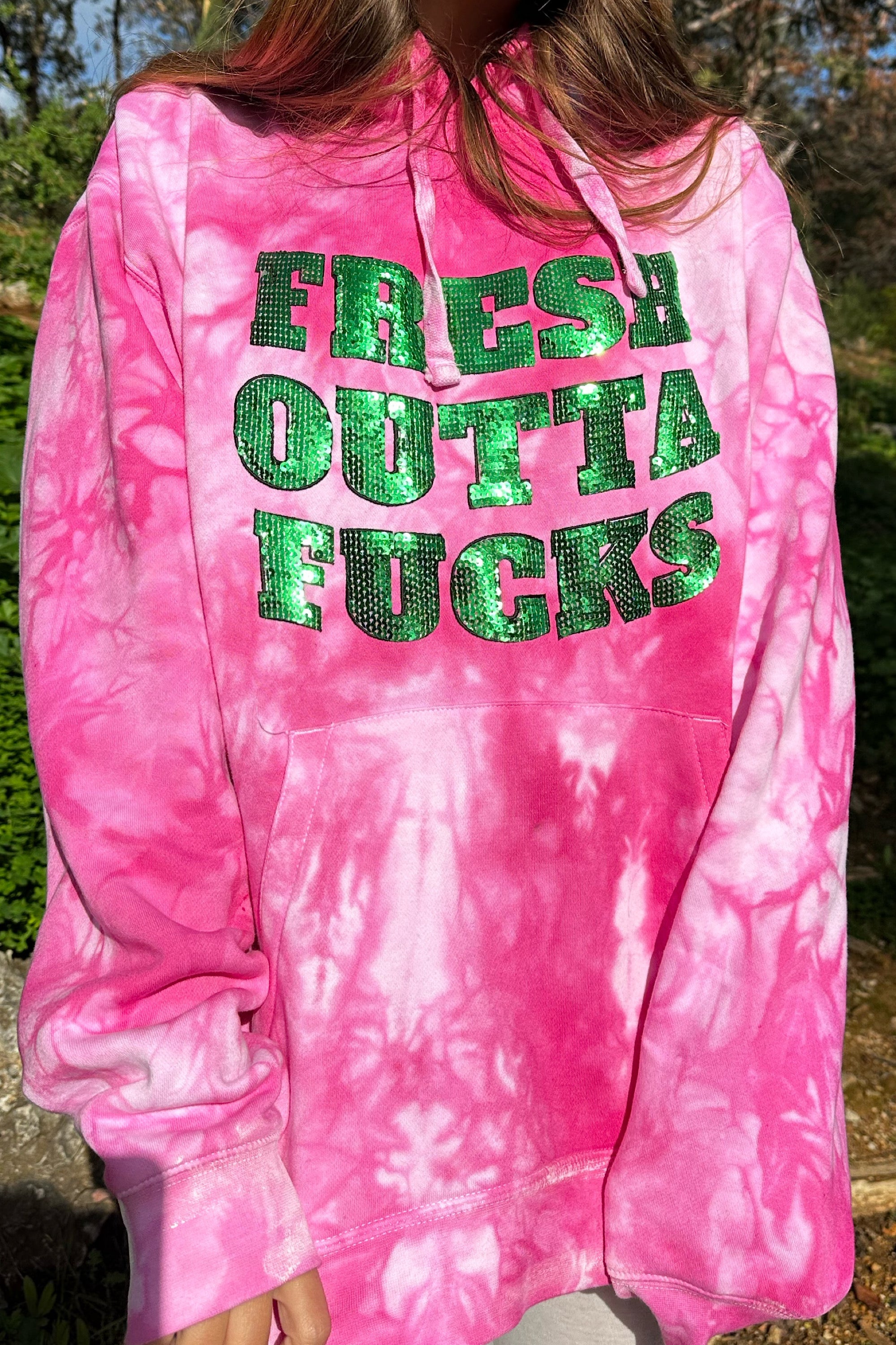 TIE DYE FRESH OUTTAFUCKS HOODIE