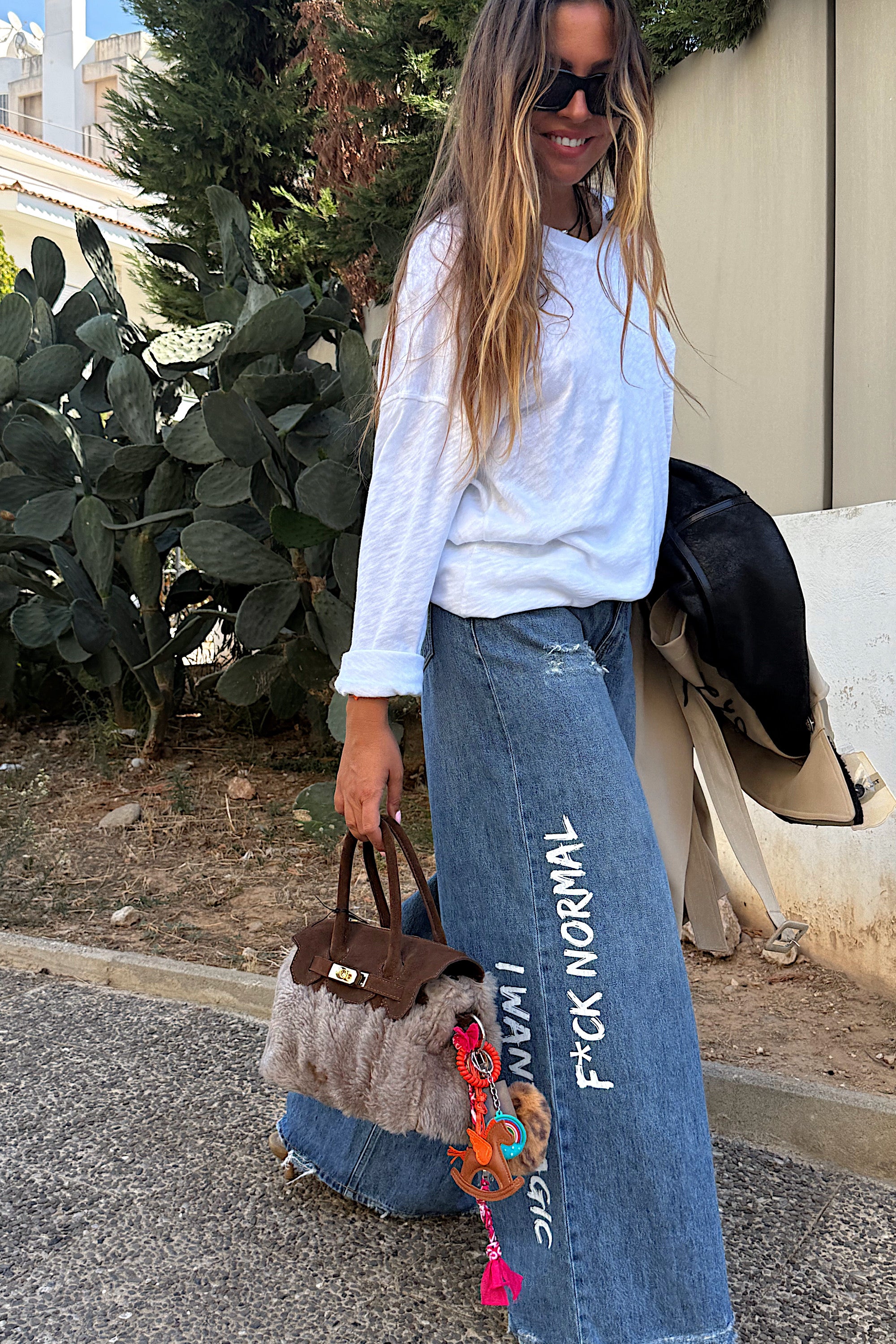 DISTRESSED PAINTED DENIM