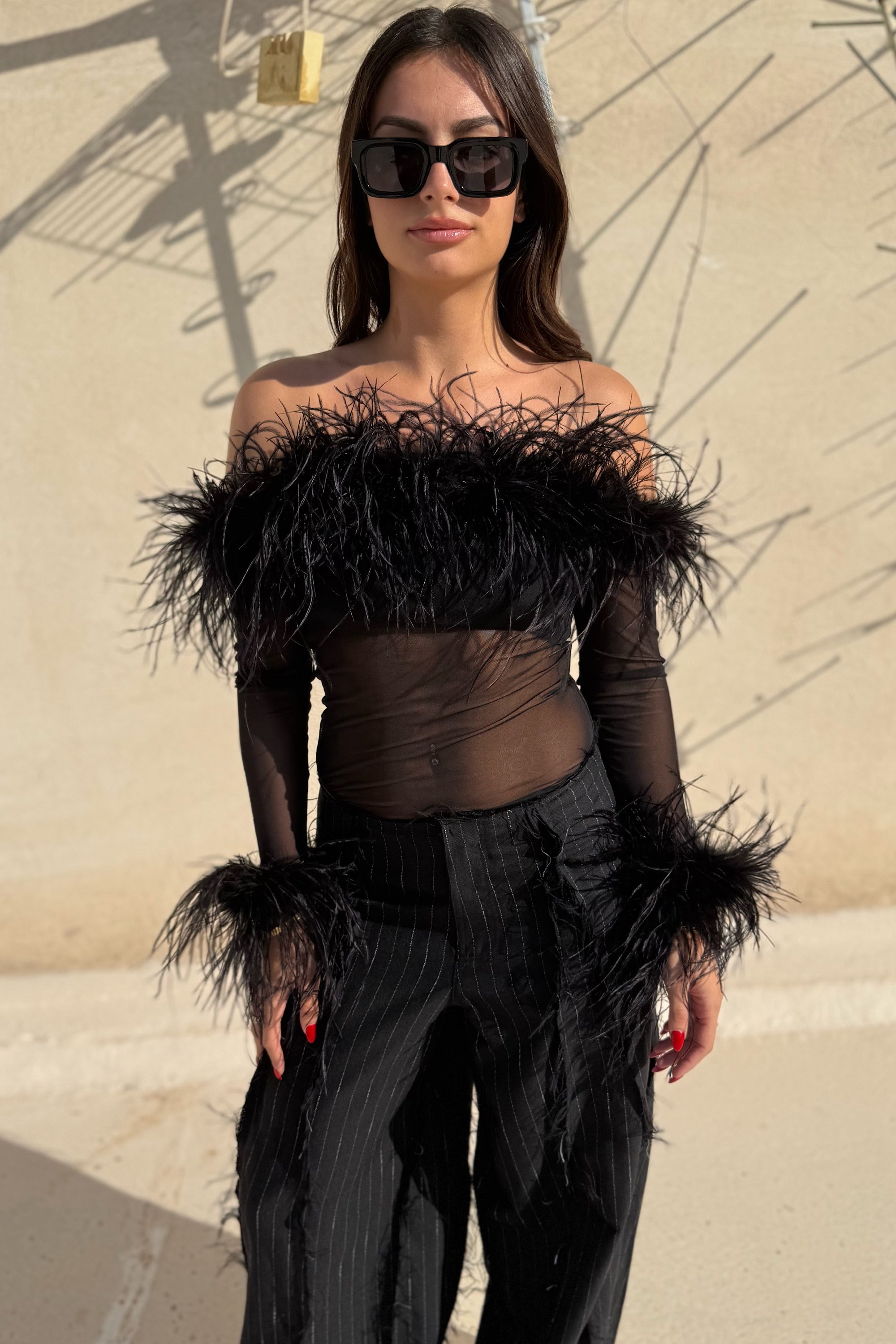FEATHERED PINSTRIPE FANTASY