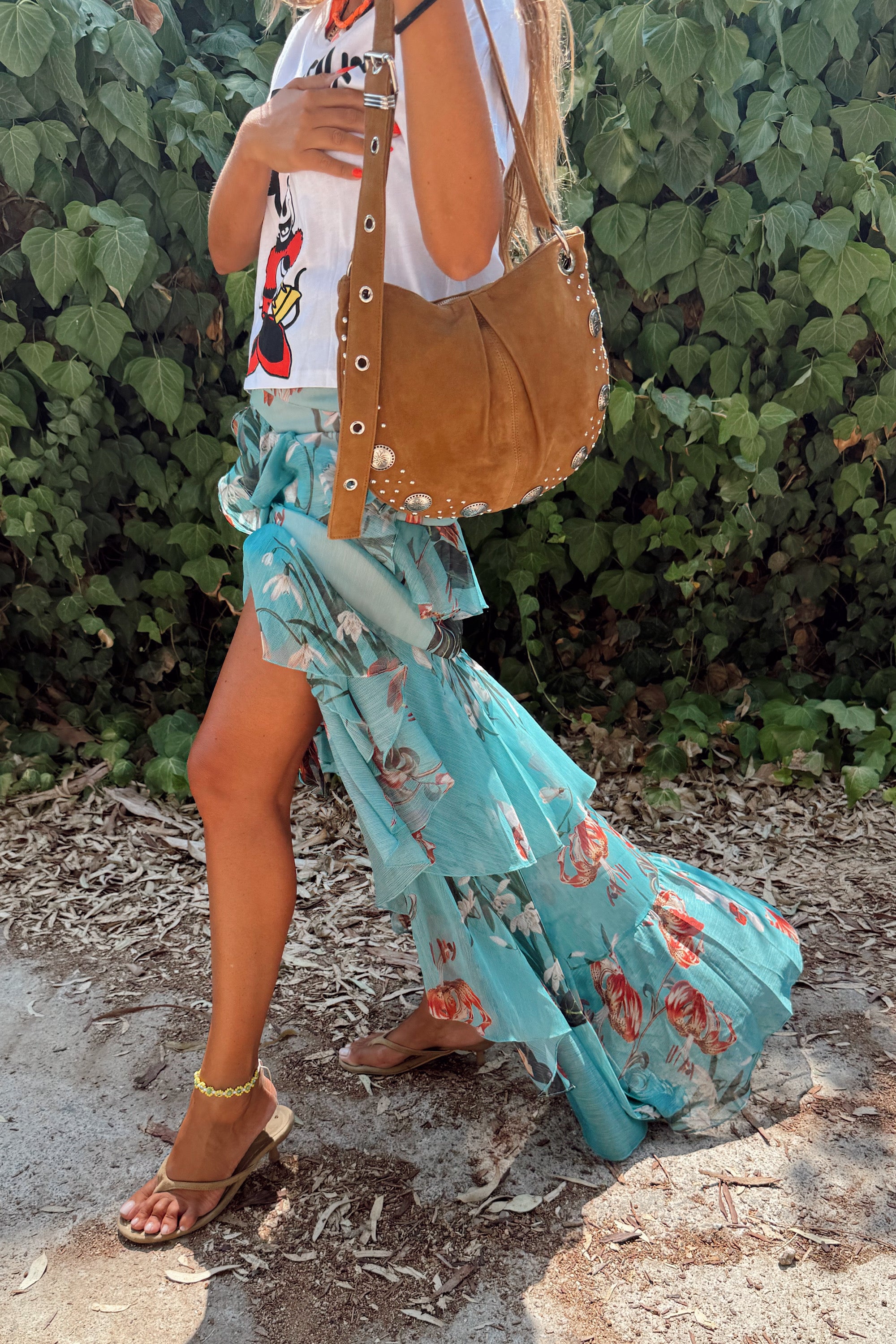 CAROLINA HI-LOW MAXI SKIRT