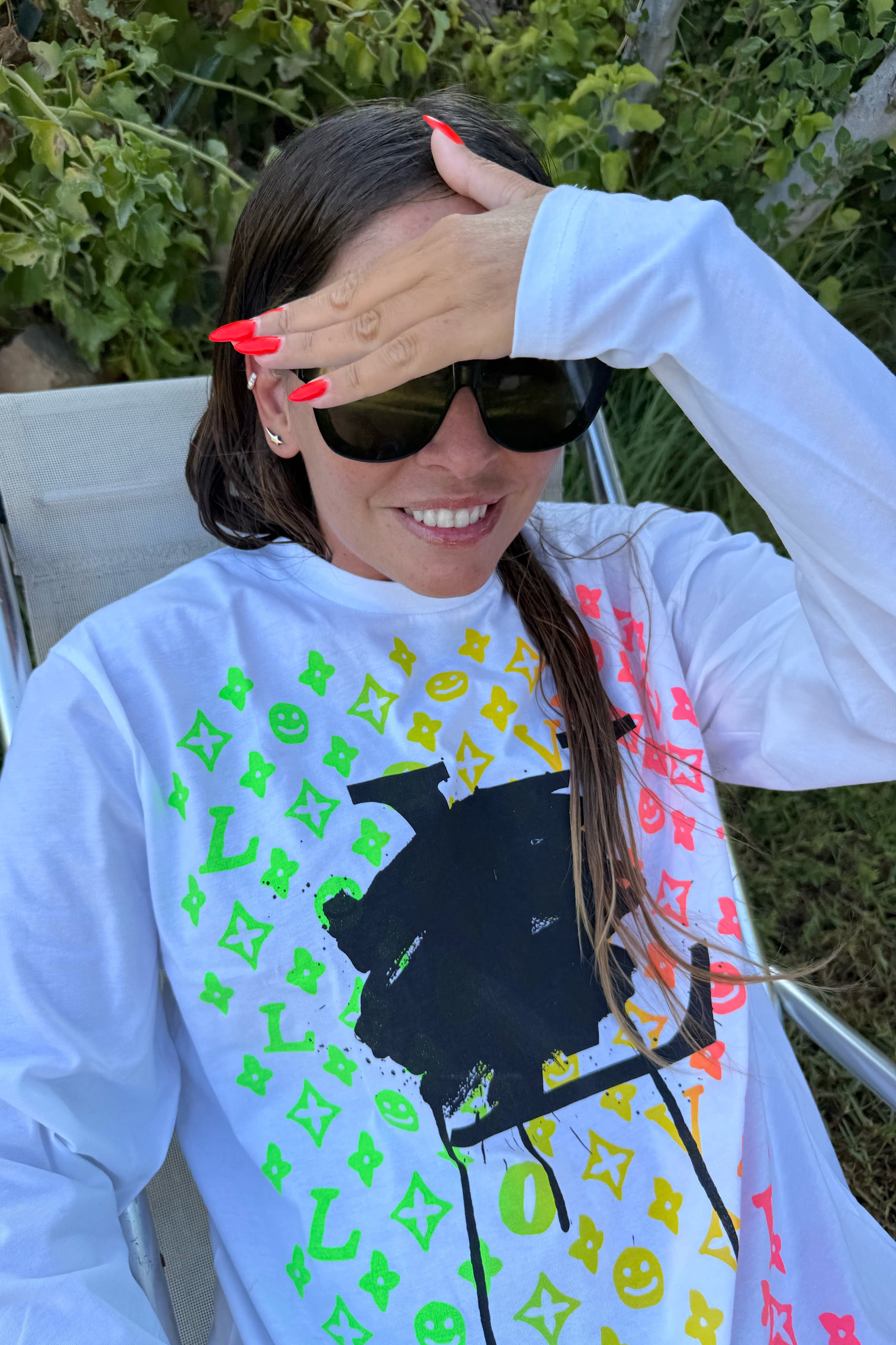 LOVE PATTERNS LS TEE