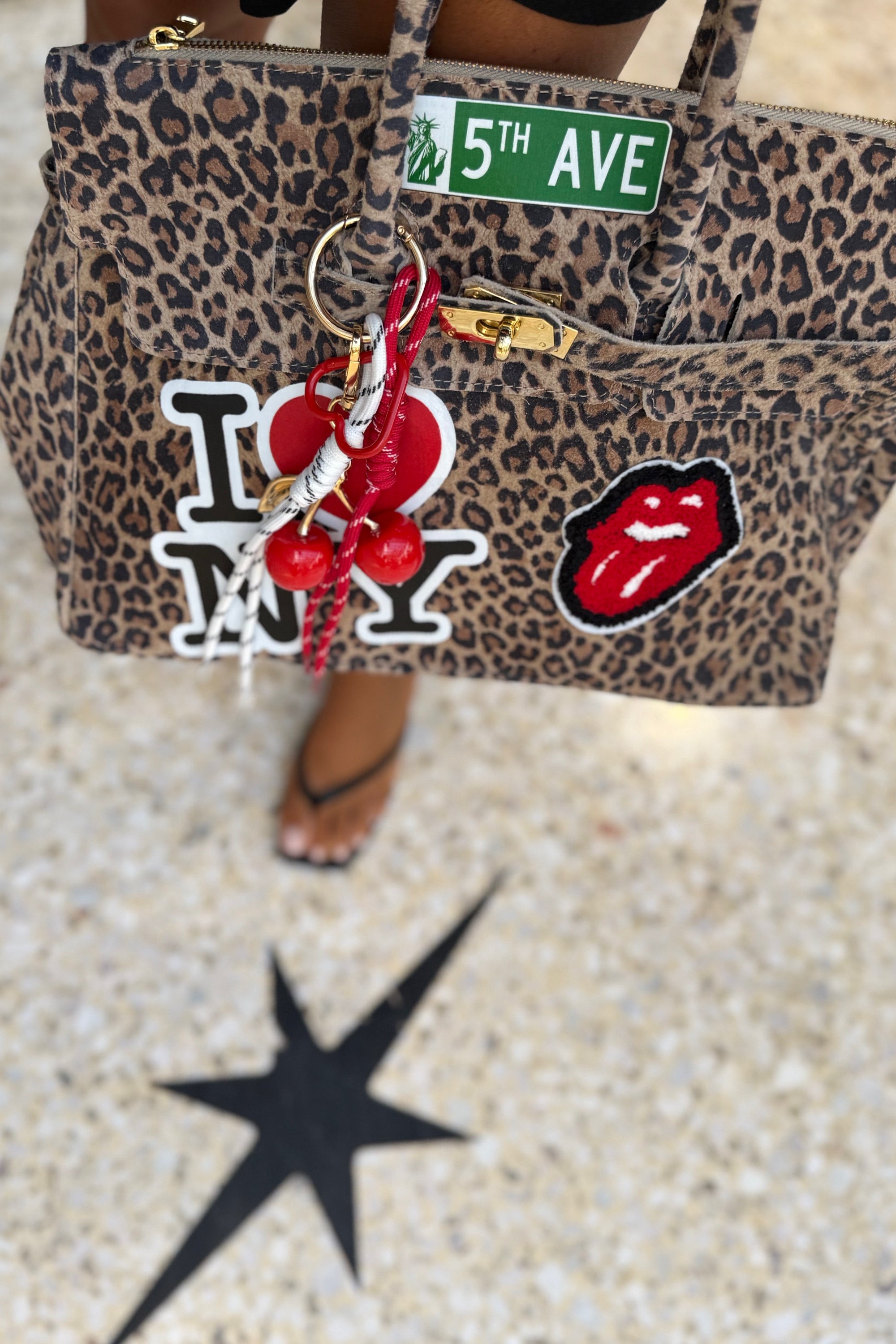 LEATHER BAG NY CHERRY