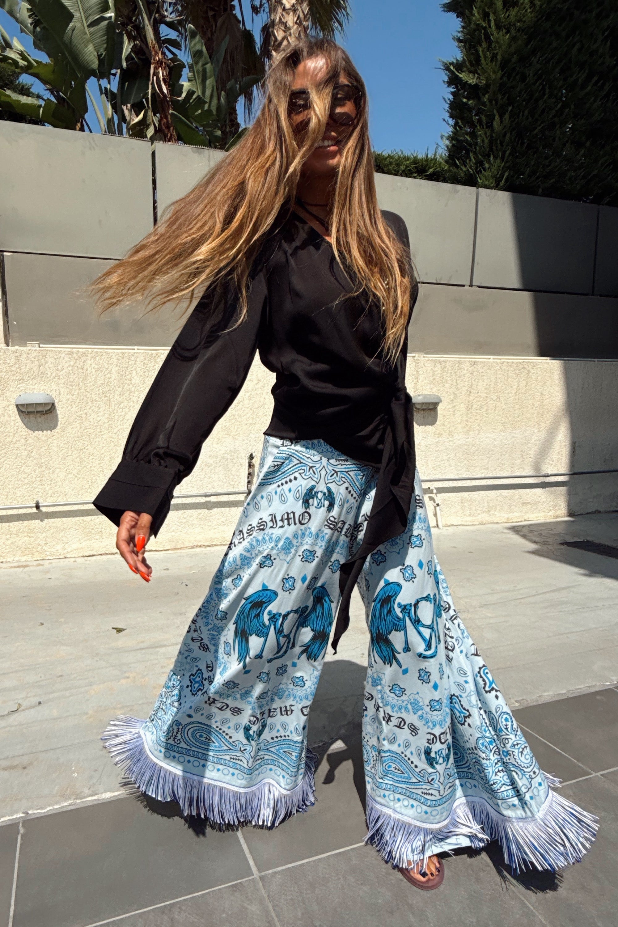 PANTS BANDANA FRINGES
