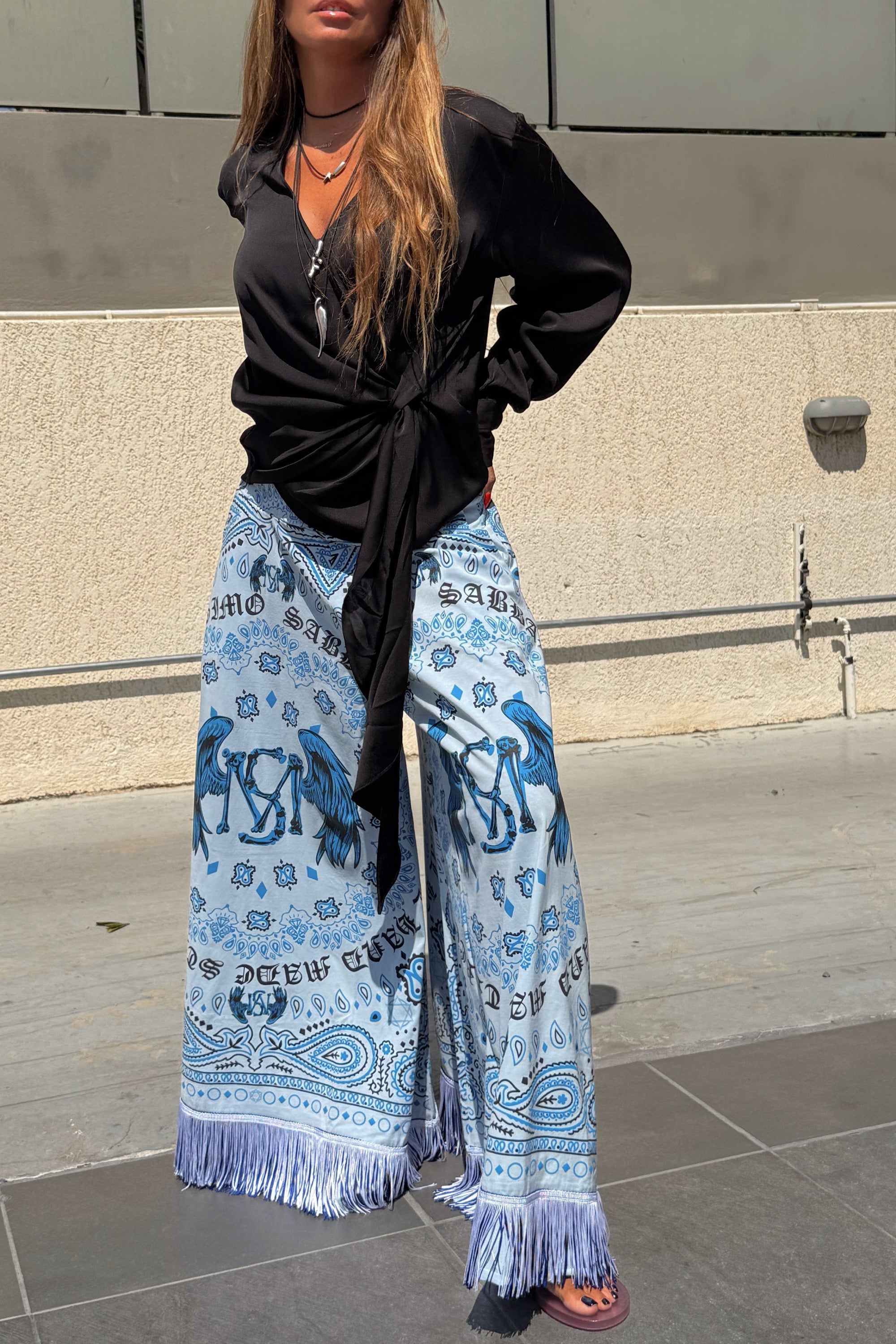 PANTS BANDANA FRINGES