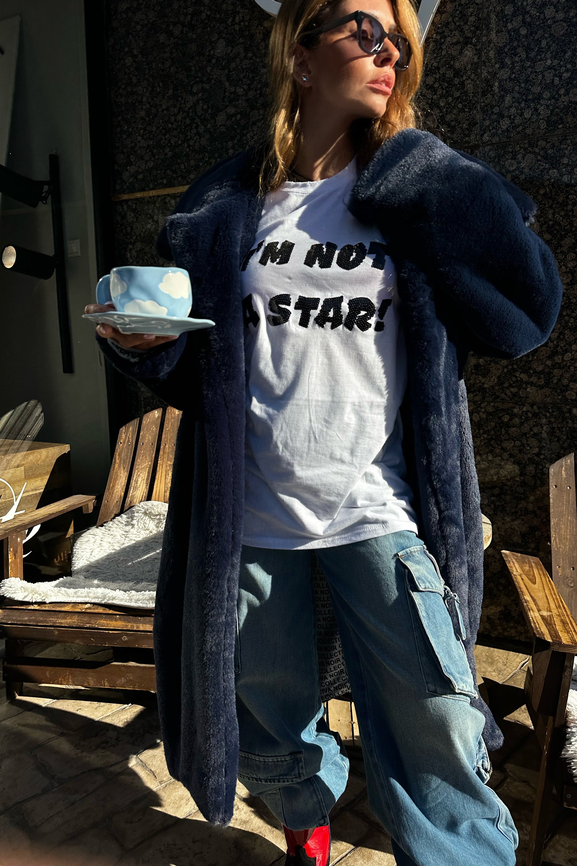 PAILLETTE OVERSIZED TEE