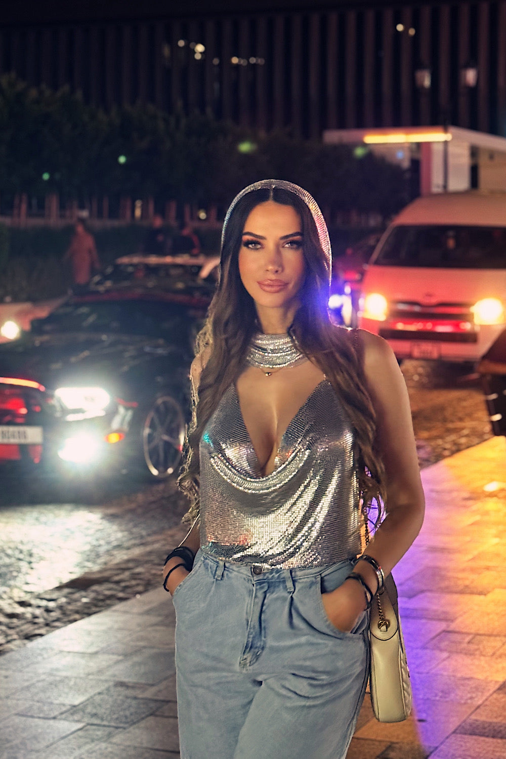 METALLIC SILVER TOP 6