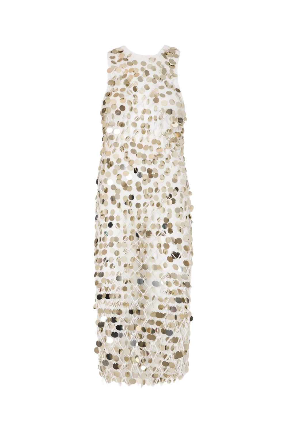 SEQUIN CROCHET MIDI DRESS White Boutiques SEQUIN CROCHET MIDI DRESS White Boutiques