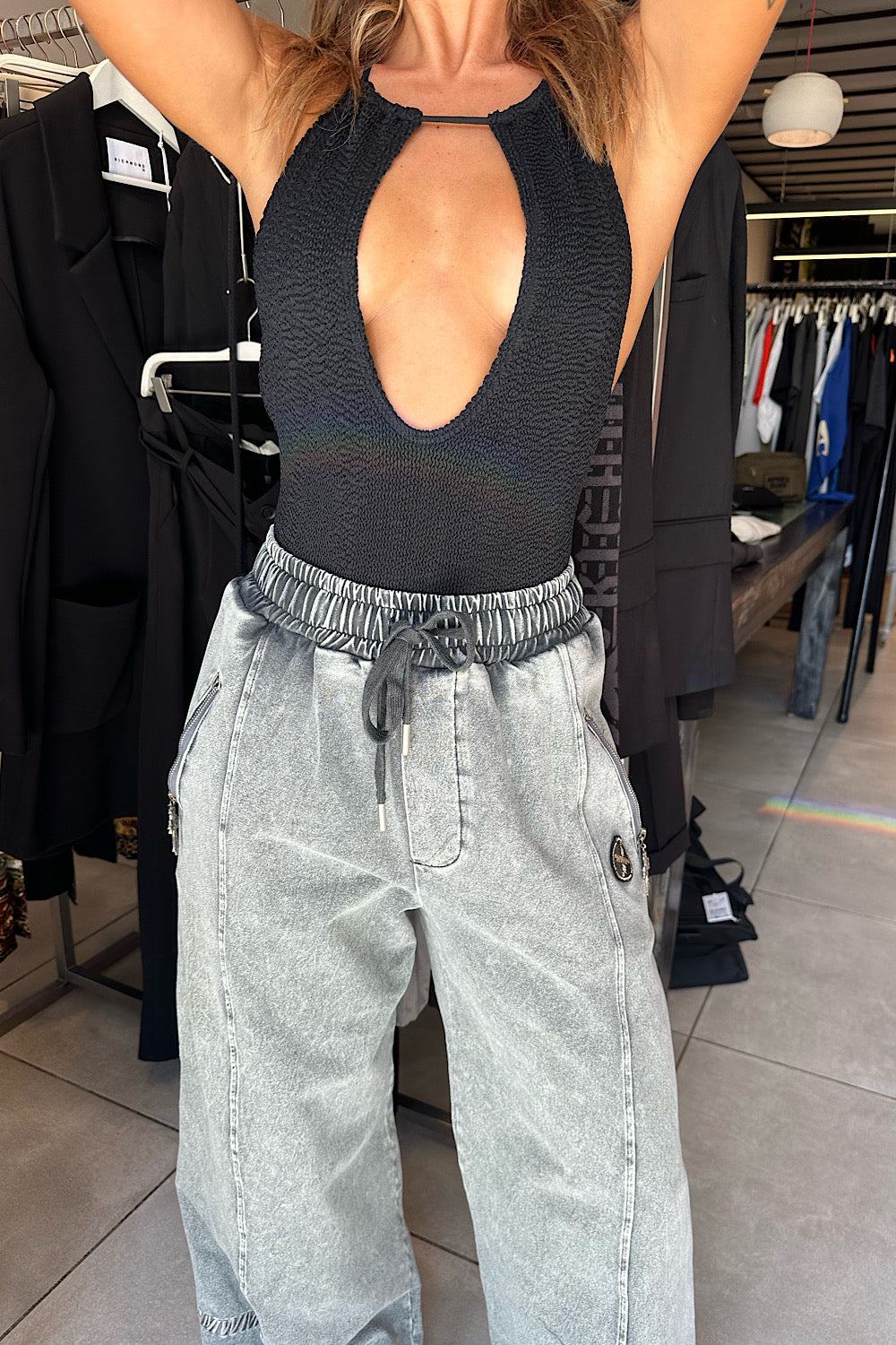 BLK CAPS  TROUSERS 021 2