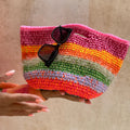 Hand crafted crochet-knit handbag 1