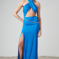 MAY HALTER NK CHAIN WAIST GOWN 1