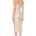 Butterfly Light Gold Midi Dress 4