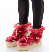 Snow boot in long faux fur 1
