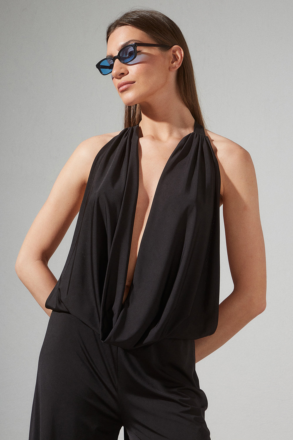 FR DRAPE / OPEN BACK JUMPSUIT 2