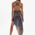 METALLIC HIGH LEG MAXI DRESS 3