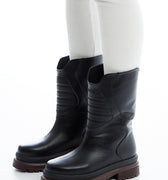 LEATHER BIKER BOOTS 1