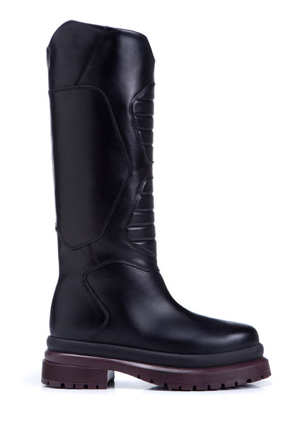 LEATHER BIKER BOOTS 1
