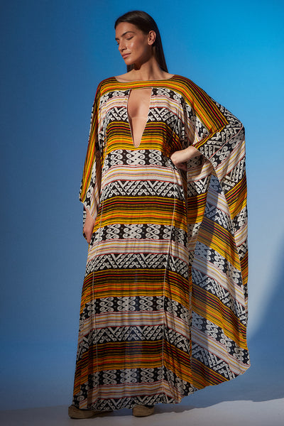 Printed rayon paris paneled kaft 1