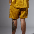 Linen blend shorts with tuck 3