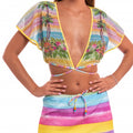 SEQUINS COVER-SHOULDER HAWAII PRINT 2