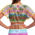 SEQUINS COVER-SHOULDER HAWAII PRINT 3