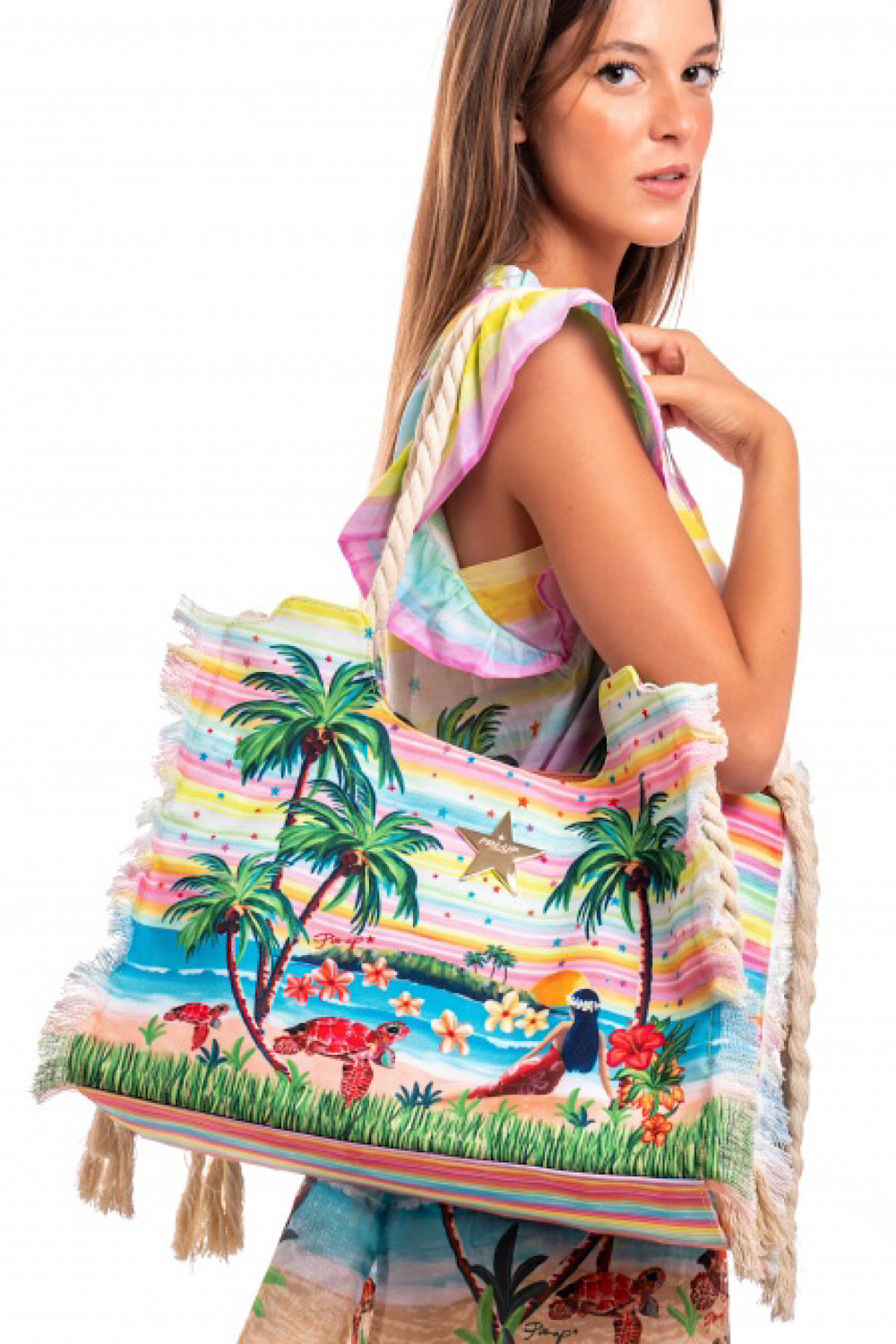 FRINGE BAG HAWAII PRINT 1