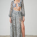 BOSSA LONG SLEEVE CUTOUT DRESS 1