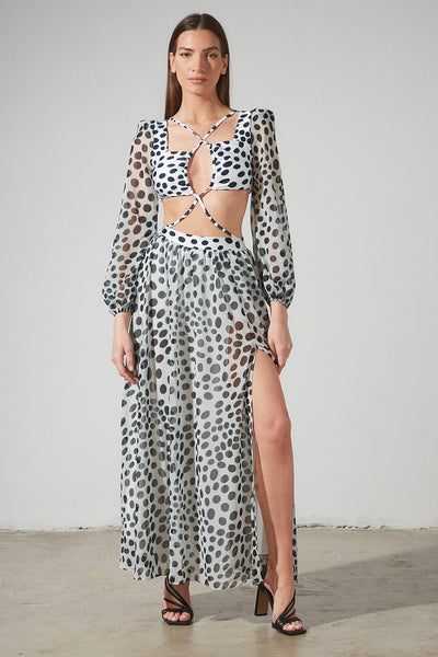 BOSSA LONG SLEEVE CUTOUT DRESS 1