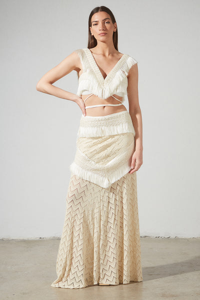 Fringe Trim Cropped Top 1