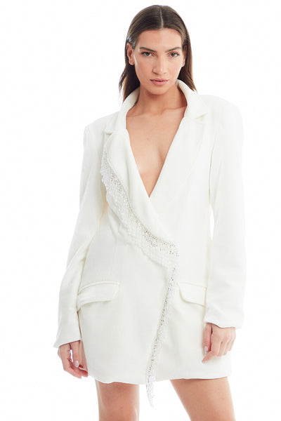 VELVET BLAZER MINI DRESS WITH BE 1