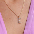 LETTER NECKLACE CRYSTAL GOLD 70 1