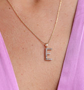 LETTER NECKLACE CRYSTAL GOLD 70 1